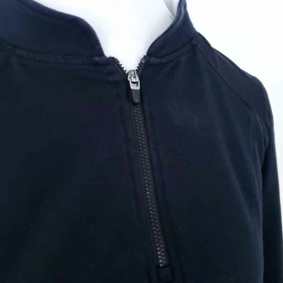 Fabletics Delamo Mesh Jacket Black 1/4 Zip Pullover Womens Athletic Jacket Run - Picture 7 of 9